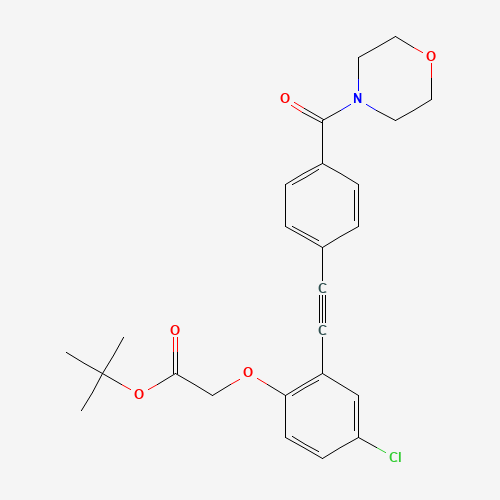 tert-butyl 2-[4-chloro-2-[2-[4-(morpholine-4-carbonyl)phenyl]ethynyl]phenoxy]acetate (CAS: 1240288-25-8) - Related Chemical Product