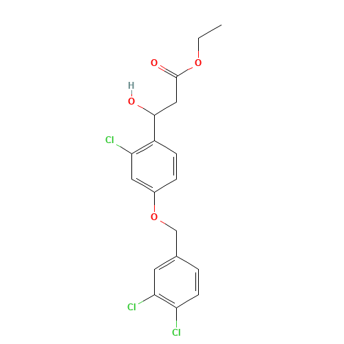 ethyl 3-[2-chloro-4-[(3,4-dichlorophenyl)methoxy]phenyl]-3-hydroxypropanoate (CAS: 1202577-49-8) - Related Chemical Product
