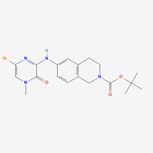 tert-butyl 6-[(6-bromo-4-methyl-3-oxopyrazin-2-yl)amino]-3,4-dihydro-1H-isoquinoline-2-carboxylate (CAS: 1346673-02-6) - Related Chemical Product