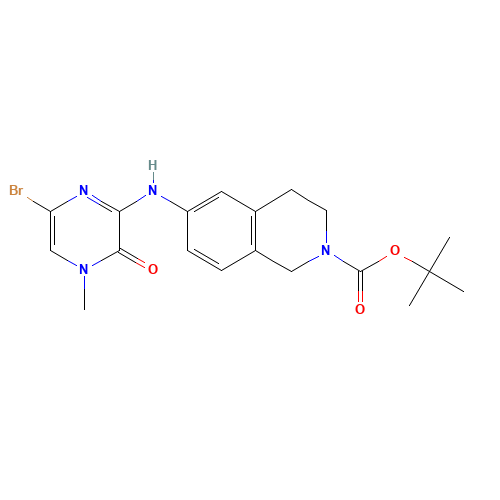 tert-butyl 6-[(6-bromo-4-methyl-3-oxopyrazin-2-yl)amino]-3,4-dihydro-1H-isoquinoline-2-carboxylate (CAS: 1346673-02-6) - Related Chemical Product