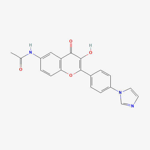N-[3-hydroxy-2-(4-imidazol-1-ylphenyl)-4-oxochromen-6-yl]acetamide (CAS: 1187016-36-9) - Related Chemical Product