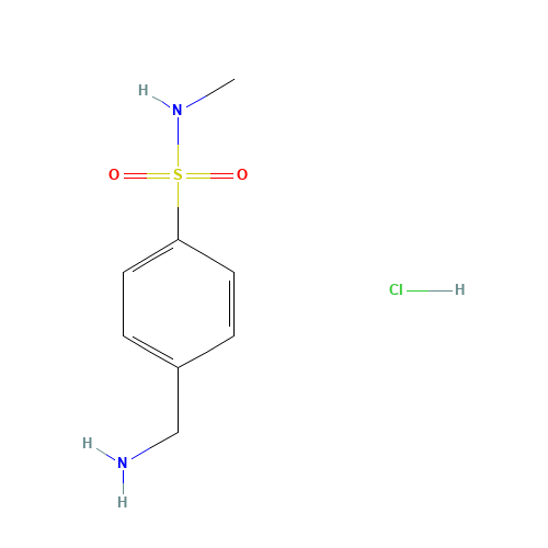 4-(aminomethyl)-N-methylbenzenesulfonamide;hydrochloride (CAS: 116599-32-7) - Chemical Structure and Molecular Formula 