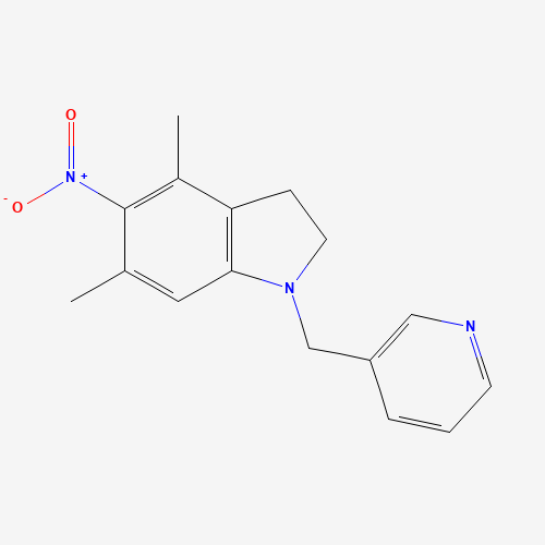 4,6-dimethyl-5-nitro-1-(pyridin-3-ylmethyl)-2,3-dihydroindole (CAS: 1114453-43-8) - Related Chemical Product