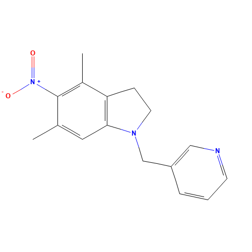 4,6-dimethyl-5-nitro-1-(pyridin-3-ylmethyl)-2,3-dihydroindole (CAS: 1114453-43-8) - Related Chemical Product