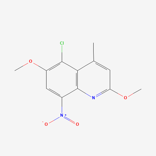 5-chloro-2,6-dimethoxy-4-methyl-8-nitroquinoline (CAS: 189746-21-2) - Chemical Structure and Molecular Formula 