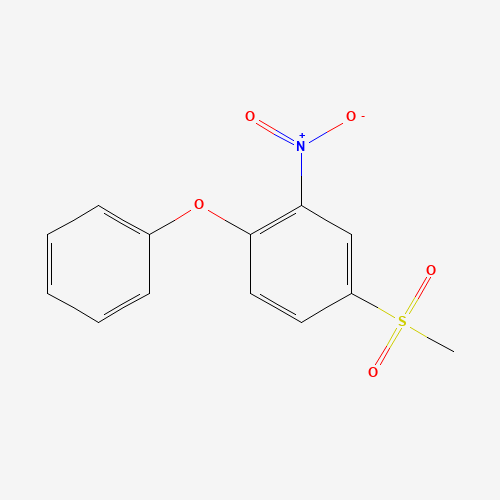 4-methylsulfonyl-2-nitro-1-phenoxybenzene (CAS: 102309-64-8) - Chemical Structure and Molecular Formula 