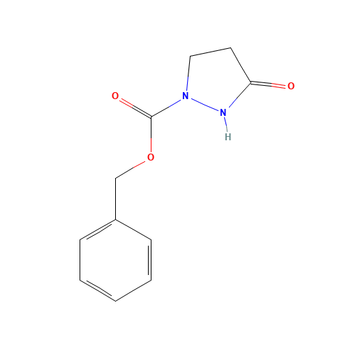 benzyl 3-oxopyrazolidine-1-carboxylate (CAS: 51100-45-9) - Chemical Structure and Molecular Formula 