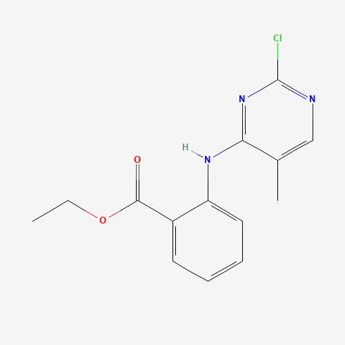 ethyl 2-[(2-chloro-5-methylpyrimidin-4-yl)amino]benzoate (CAS: 325702-65-6) - Chemical Structure and Molecular Formula 