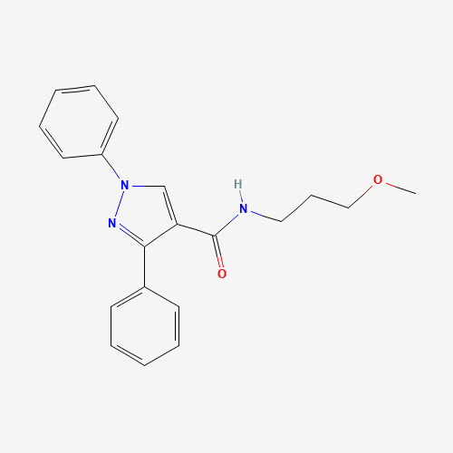 N-(3-methoxypropyl)-1,3-diphenylpyrazole-4-carboxamide (CAS: 881667-29-4) - Related Chemical Product