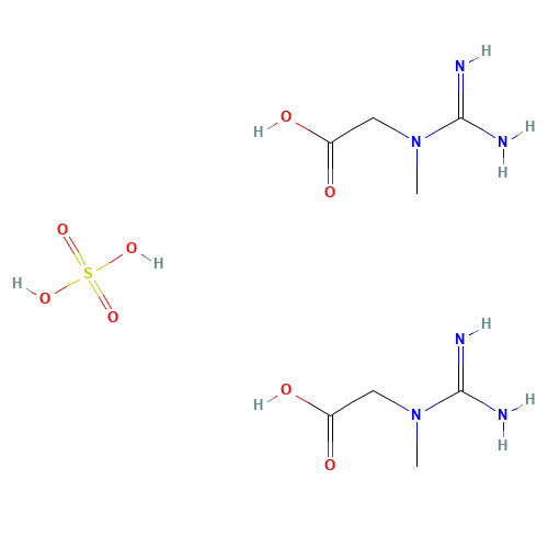 2-[carbamimidoyl(methyl)amino]acetic acid;sulfuric acid (CAS: 102601-28-5) - Chemical Structure and Molecular Formula 