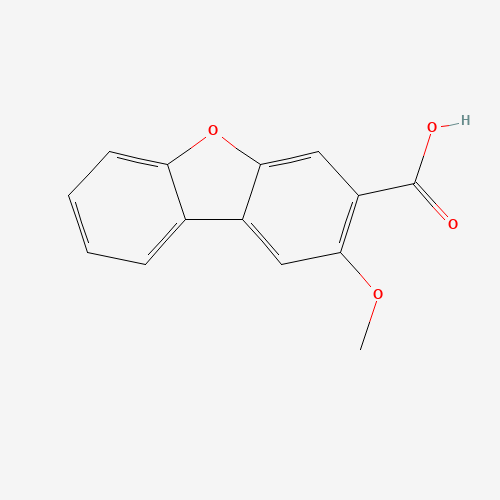 2-methoxydibenzofuran-3-carboxylic acid (CAS: 38071-25-9) - Chemical Structure and Molecular Formula 