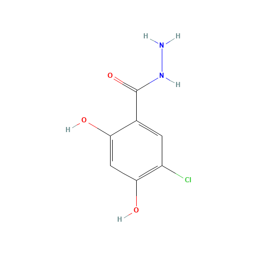 5-chloro-2,4-dihydroxybenzohydrazide (CAS: 947156-26-5) - Chemical Structure and Molecular Formula 
