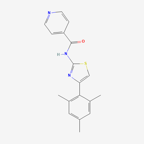 N-[4-(2,4,6-trimethylphenyl)-1,3-thiazol-2-yl]pyridine-4-carboxamide (CAS: 849513-58-2) - Related Chemical Product