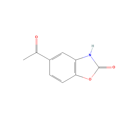 5-acetyl-3H-1,3-benzoxazol-2-one (CAS: 54209-84-6) - Chemical Structure and Molecular Formula 