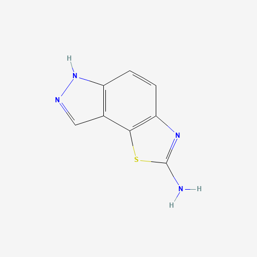 6H-pyrazolo[3,4-g][1,3]benzothiazol-2-amine (CAS: 21444-01-9) - Chemical Structure and Molecular Formula 