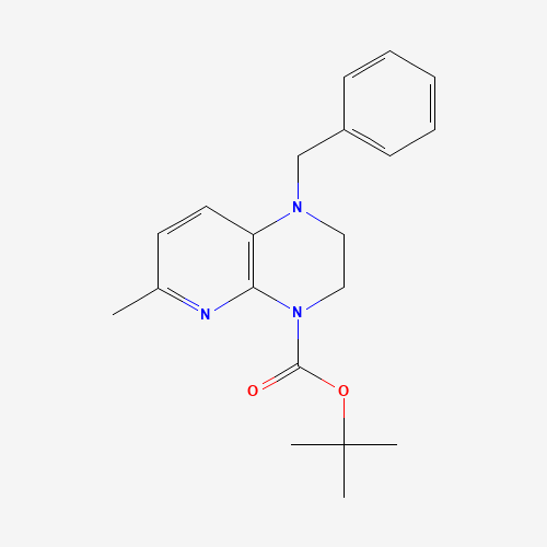 tert-butyl 1-benzyl-6-methyl-2,3-dihydropyrido[2,3-b]pyrazine-4-carboxylate (CAS: 721921-43-3) - Chemical Structure and Molecular Formula 
