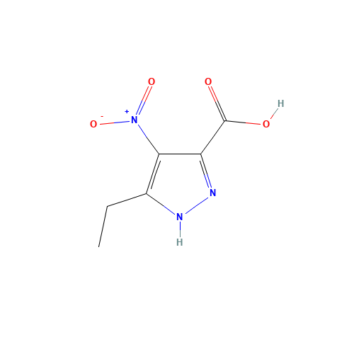 5-ethyl-4-nitro-1H-pyrazole-3-carboxylic acid (CAS: 215298-72-9) - Chemical Structure and Molecular Formula 