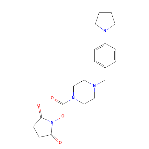 (2,5-dioxopyrrolidin-1-yl) 4-[(4-pyrrolidin-1-ylphenyl)methyl]piperazine-1-carboxylate (CAS: 1460031-50-8) - Related Chemical Product