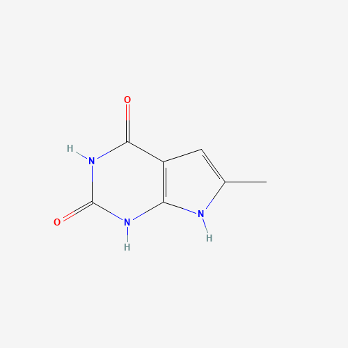 6-methyl-1,7-dihydropyrrolo[2,3-d]pyrimidine-2,4-dione (CAS: 89792-20-1) - Chemical Structure and Molecular Formula 