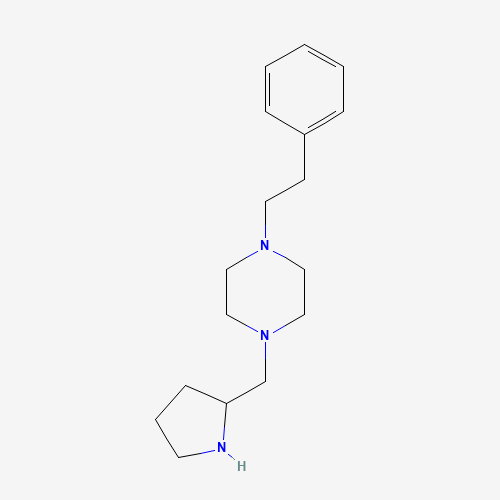 1-(2-phenylethyl)-4-(pyrrolidin-2-ylmethyl)piperazine (CAS: 1017472-05-7) - Chemical Structure and Molecular Formula 