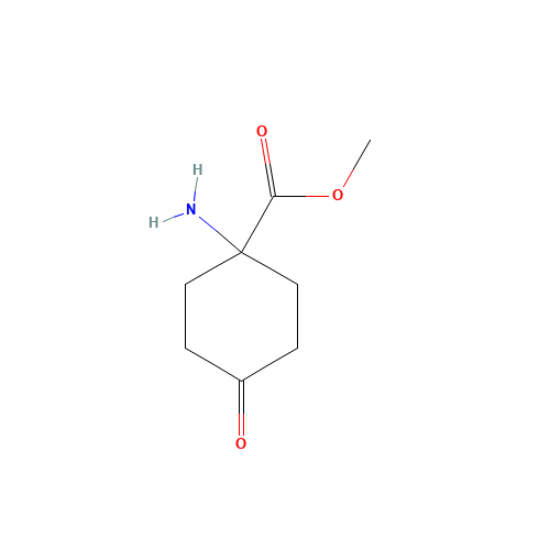 methyl 1-amino-4-oxocyclohexane-1-carboxylate (CAS: 887245-67-2) - Chemical Structure and Molecular Formula 