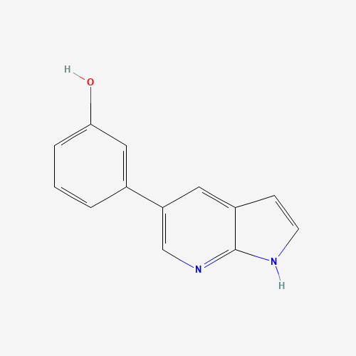 3-(1H-pyrrolo[2,3-b]pyridin-5-yl)phenol (CAS: 890842-74-7) - Chemical Structure and Molecular Formula 
