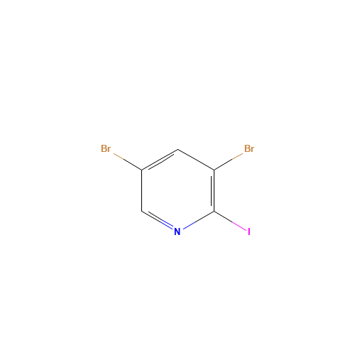 3,5-dibromo-2-iodopyridine (CAS: 436799-34-7) - Chemical Structure and Molecular Formula 