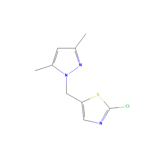 2-chloro-5-[(3,5-dimethylpyrazol-1-yl)methyl]-1,3-thiazole (CAS: 477713-52-3) - Related Chemical Product