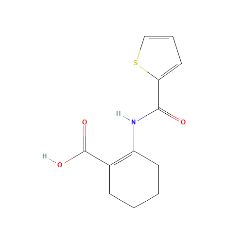 2-(thiophene-2-carbonylamino)cyclohexene-1-carboxylic acid (CAS: 938181-09-0) - Chemical Structure and Molecular Formula 