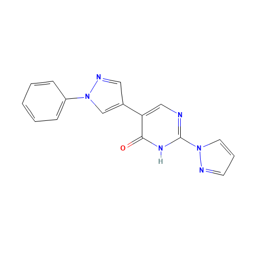 5-(1-phenylpyrazol-4-yl)-2-pyrazol-1-yl-1H-pyrimidin-6-one (CAS: 1343459-80-2) - Related Chemical Product