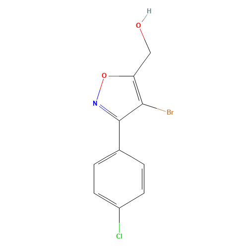 [4-bromo-3-(4-chlorophenyl)-1,2-oxazol-5-yl]methanol (CAS: 1158735-44-4) - Chemical Structure and Molecular Formula 