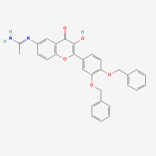 N'-[2-[3,4-bis(phenylmethoxy)phenyl]-3-hydroxy-4-oxochromen-6-yl]ethanimidamide (CAS: 1187016-47-2) - Related Chemical Product
