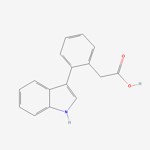 2-[2-(1H-indol-3-yl)phenyl]acetic acid (CAS: 958219-95-9) - Chemical Structure and Molecular Formula 