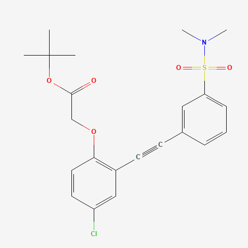 tert-butyl 2-[4-chloro-2-[2-[3-(dimethylsulfamoyl)phenyl]ethynyl]phenoxy]acetate (CAS: 1240287-55-1) - Related Chemical Product