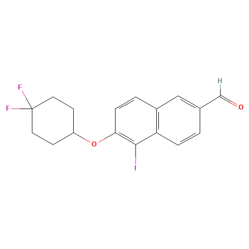 6-(4,4-difluorocyclohexyl)oxy-5-iodonaphthalene-2-carbaldehyde (CAS: 1544665-11-3) - Related Chemical Product