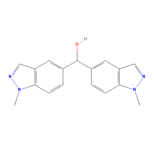 bis(1-methylindazol-5-yl)methanol (CAS: 1446818-53-6) - Chemical Structure and Molecular Formula 