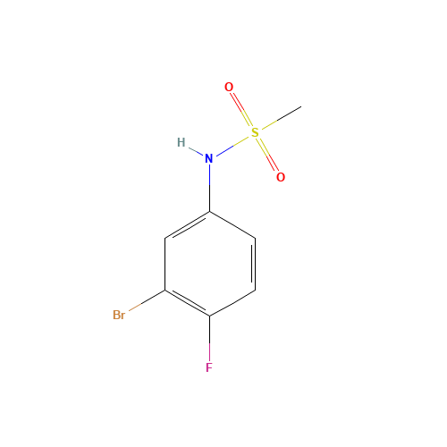 N-(3-bromo-4-fluorophenyl)methanesulfonamide (CAS: 1256633-26-7) - Chemical Structure and Molecular Formula 