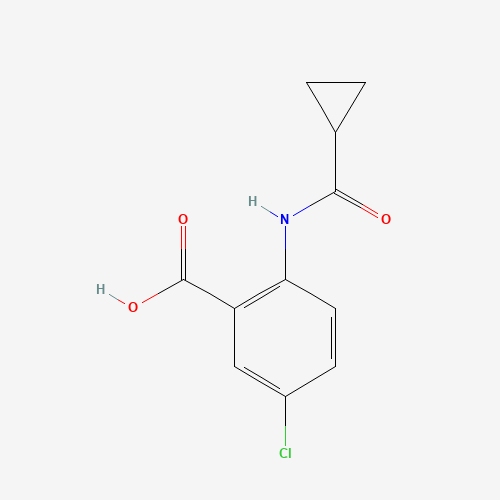 5-chloro-2-(cyclopropanecarbonylamino)benzoic acid (CAS: 926234-00-6) - Chemical Structure and Molecular Formula 