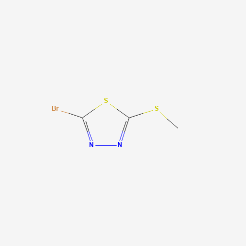 2-bromo-5-methylsulfanyl-1,3,4-thiadiazole (CAS: 97109-46-1) - Chemical Structure and Molecular Formula 