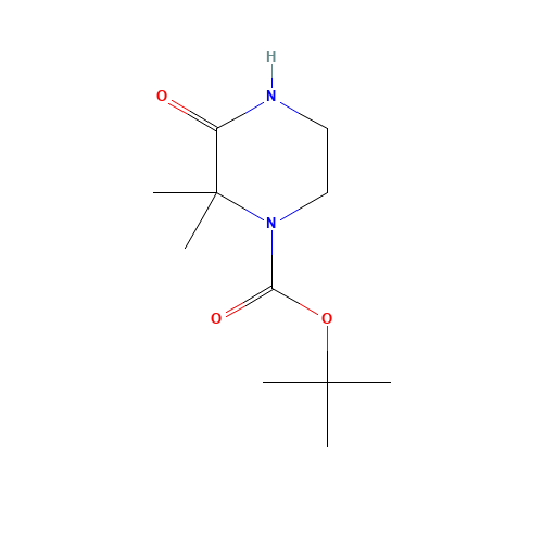 tert-butyl 2,2-dimethyl-3-oxopiperazine-1-carboxylate (CAS: 1104383-06-3) - Chemical Structure and Molecular Formula 