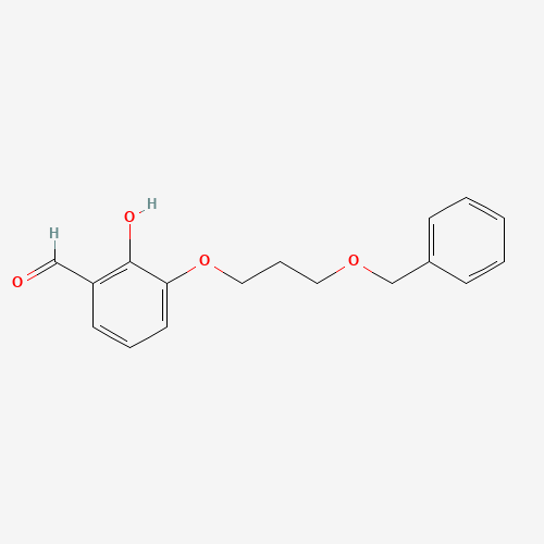 2-hydroxy-3-(3-phenylmethoxypropoxy)benzaldehyde (CAS: 1093644-47-3) - Chemical Structure and Molecular Formula 