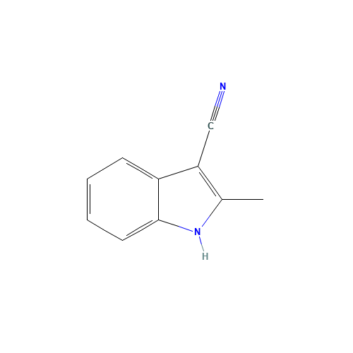 2-methyl-1H-indole-3-carbonitrile (CAS: 51072-83-4) - Chemical Structure and Molecular Formula 