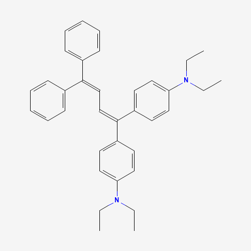 4-[1-[4-(diethylamino)phenyl]-4,4-diphenylbuta-1,3-dienyl]-N,N-diethylaniline (CAS: 109995-82-6) - Chemical Structure and Molecular Formula 