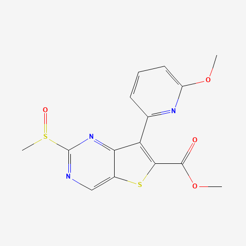 methyl 7-(6-methoxypyridin-2-yl)-2-methylsulfinylthieno[3,2-d]pyrimidine-6-carboxylate (CAS: 1462949-96-7) - Related Chemical Product