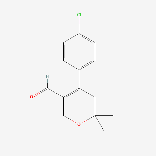 4-(4-chlorophenyl)-6,6-dimethyl-2,5-dihydropyran-3-carbaldehyde (CAS: 1228783-99-0) - Chemical Structure and Molecular Formula 