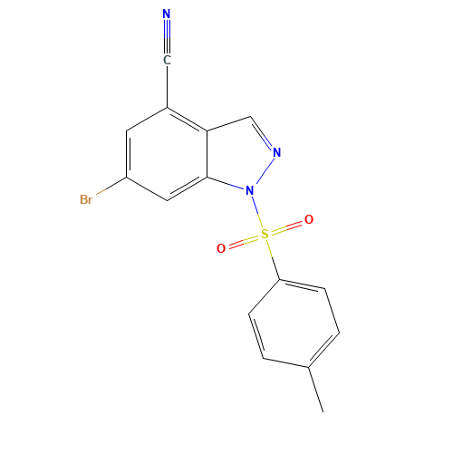 6-bromo-1-(4-methylphenyl)sulfonylindazole-4-carbonitrile (CAS: 1245464-56-5) - Related Chemical Product