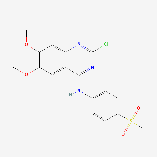 2-chloro-6,7-dimethoxy-N-(4-methylsulfonylphenyl)quinazolin-4-amine (CAS: 1424336-75-3) - Related Chemical Product