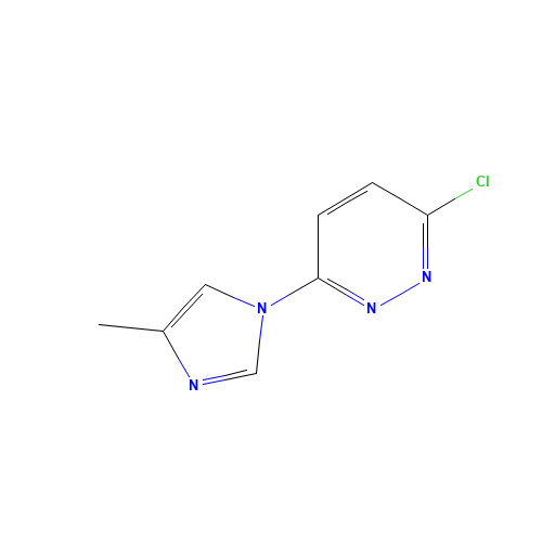 3-chloro-6-(4-methylimidazol-1-yl)pyridazine (CAS: 941294-26-4) - Chemical Structure and Molecular Formula 