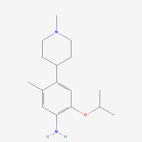 5-methyl-4-(1-methylpiperidin-4-yl)-2-propan-2-yloxyaniline (CAS: 1032903-66-4) - Chemical Structure and Molecular Formula 
