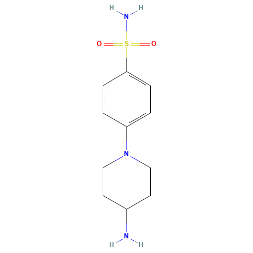 4-(4-aminopiperidin-1-yl)benzenesulfonamide (CAS: 1039022-09-7) - Chemical Structure and Molecular Formula 